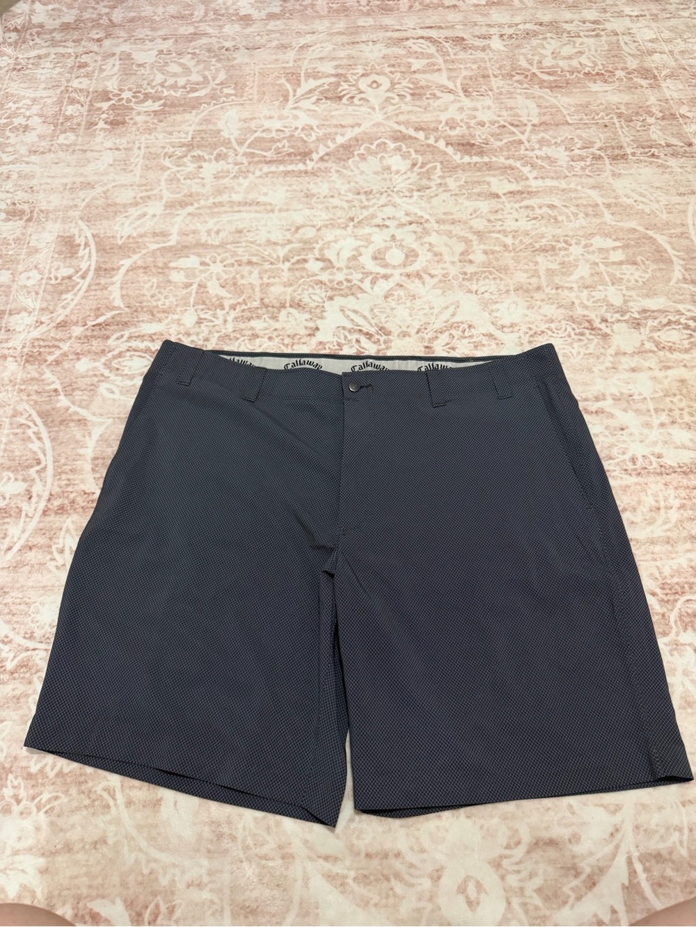 Callaway Men's Dark Navy Micro-Pattern Golf Shorts